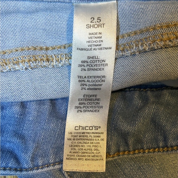 Chico's Straight Leg Jeans Women’s Size 2.5S 5-Pocket Blue‎ Denim Stretch - Picture 5 of 8